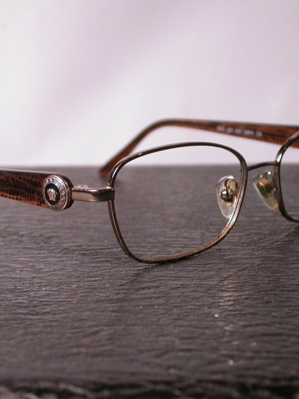 Authentic Versace Gold Snake Skin Frames Eyeglasses Made in Italy